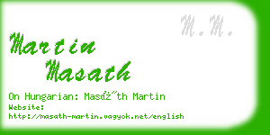 martin masath business card